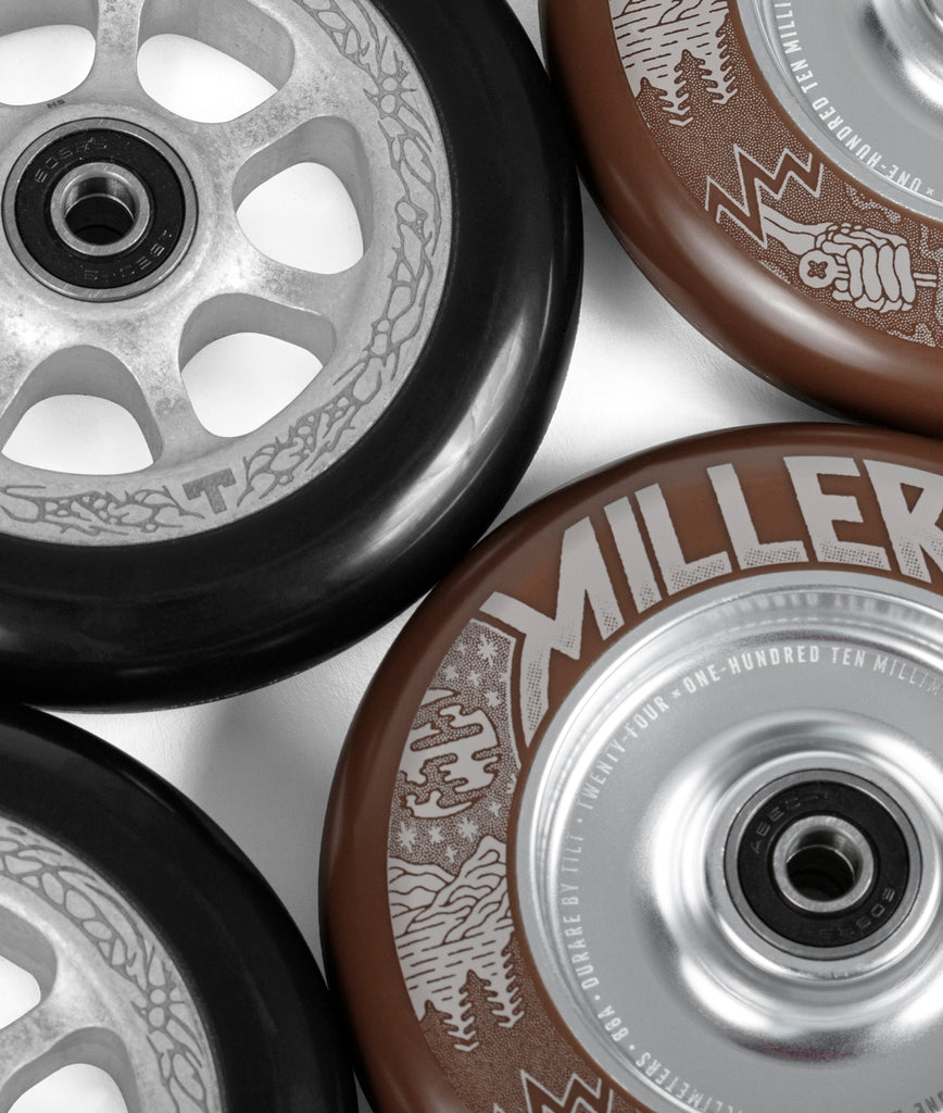 Miller Wheels - Coffee 24 x 110 - TILT Scooters