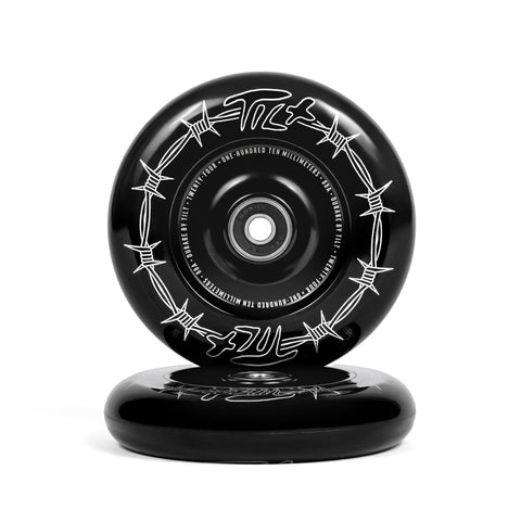 Durare Wheels - Barbed Black 24 × 110 - TILT Scooters